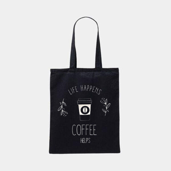 Life happens coffee helps (Tote Bags)